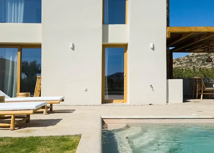 וילה Nour, Modern High-ceiling Retreat With Pool In Plaka Naxos
